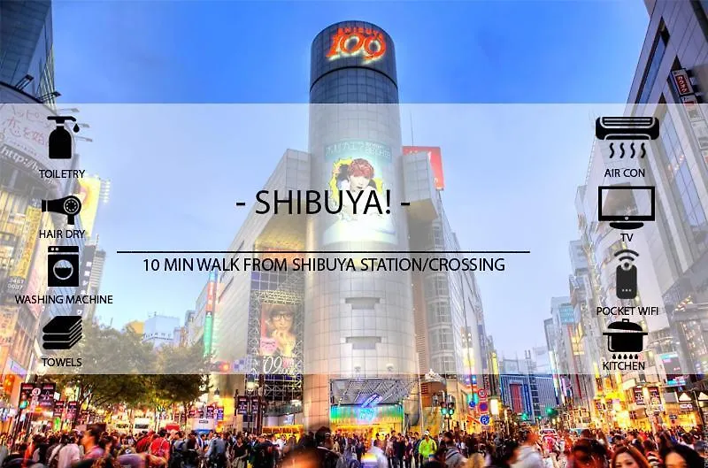 Shibuya, Walk To Shibuya Crossing Otel Tokyo